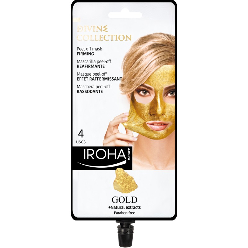IROHA Gold Peel-off Mask Firming mit 24K Gold und Naturextrakten, 25ml